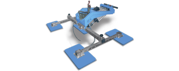 VENTOSE 4 PIASTRE A CROCE VACCUM LIFTER WITH 4 SCUCTION PADS